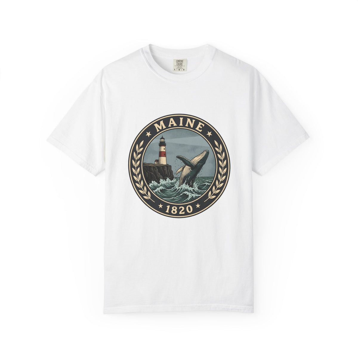 Whale Beacon T-Shirt Maine Marine Gift Women Vintage T-Shirt Whale T-Shirt New England Enthusiast Distressed T-Shirt Nautical Graphic Retro Sea