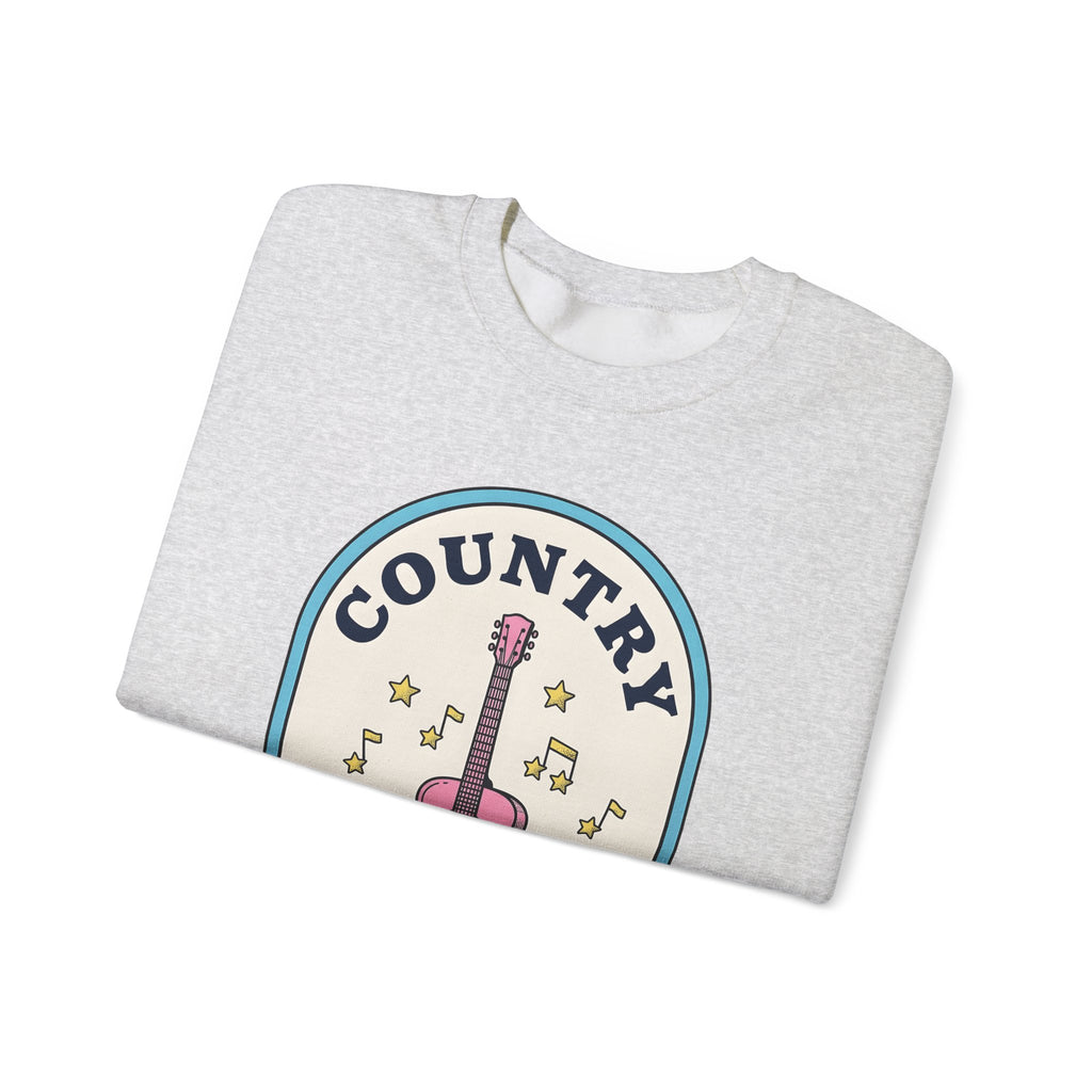 Pastel Guitar Sweatshirt Cowgirl Sound Gift Women Antique Sweatshirt Guitar Sweatshirt Rodeo Fan Vintage Sweatshirt Audio Graphic Nostalgic Twinkle Sweatshirt