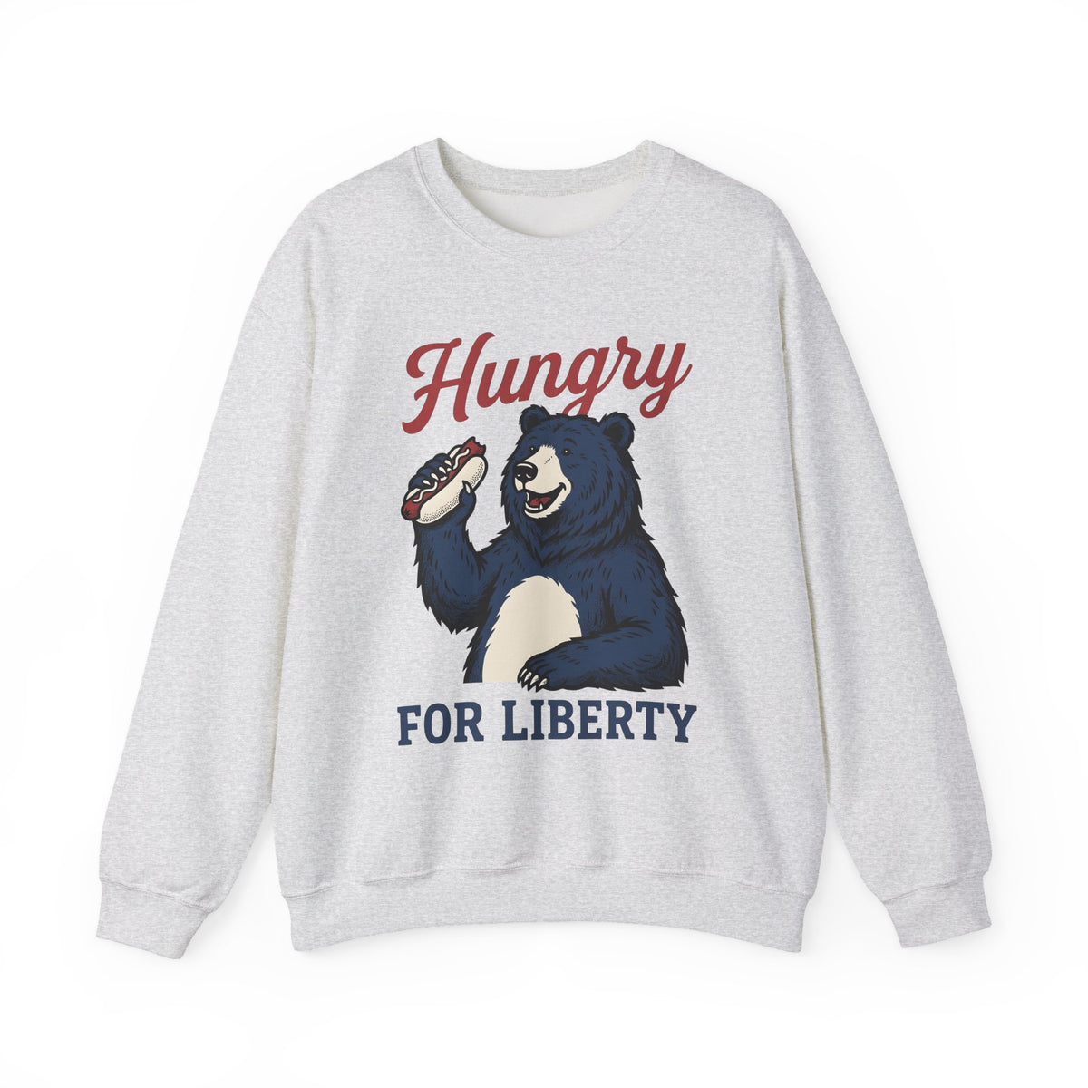 Bear Hotdog Sweatshirt America Independence Gift Women Old School Sweatshirt Hot Dog Sweatshirt American Fan Retro Sweatshirt Freedom Graphic Line Art Cuisine