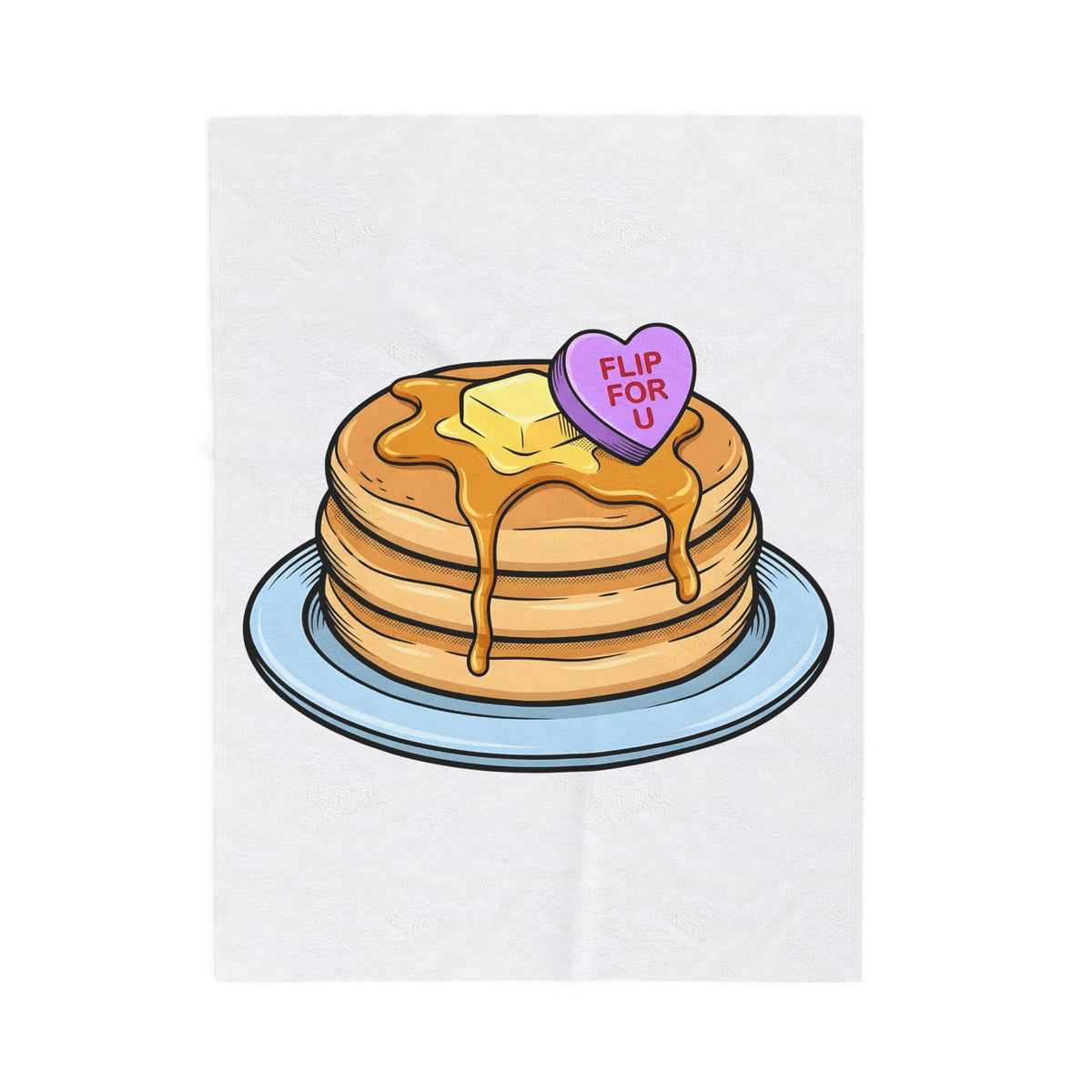 Pancakes Pile Blanket Desserts Brunch Gift Women Comic Blanket Pancake Stack Blanket Sweets Fan Cartoon Blanket Breakfast Graphic Design Graphic
