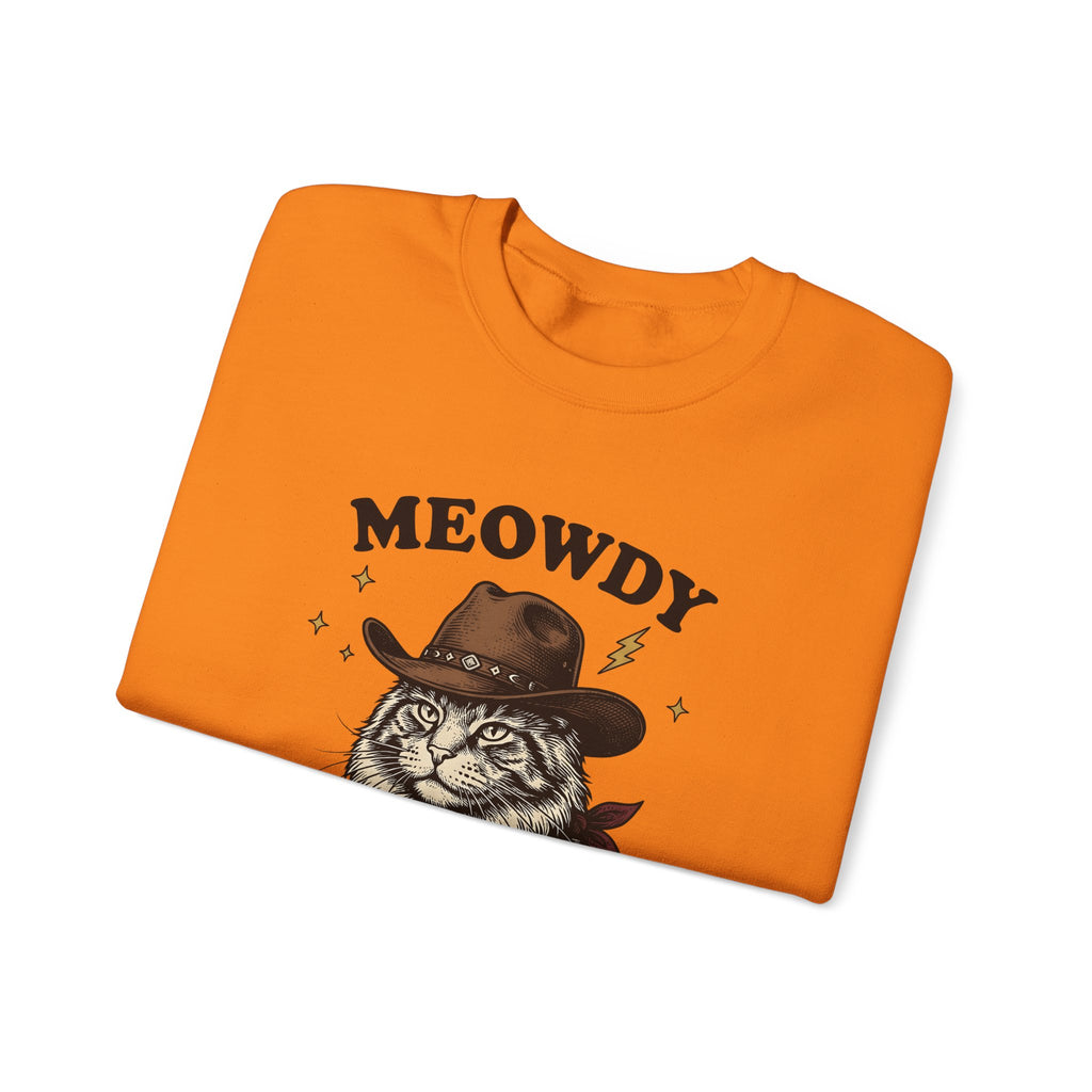 Cowboy Cat Sweatshirt Cat Western Gift Women Vintage Sweatshirt Kitty Cat Sweatshirt Cat Fan Rodeo Graphic Cowboy Hand Drawn Bandana Sweatshirt