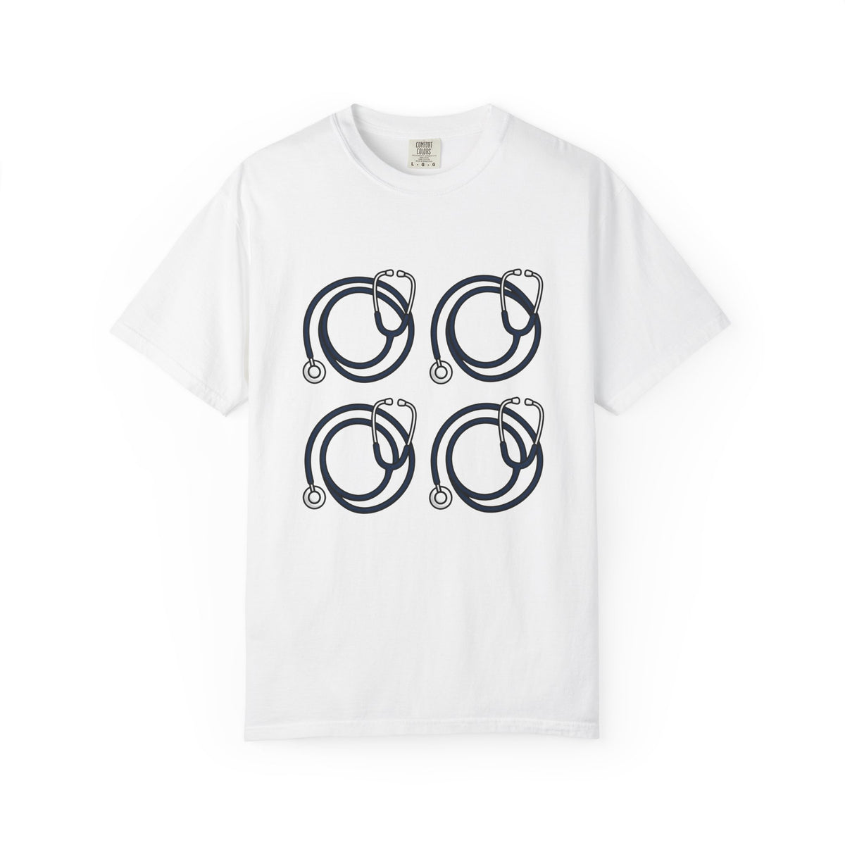 Stethoscope Print T-Shirt Nurses Medical Gift Women Simple T-Shirt Medical Device T-Shirt Nurse Practitioner Enthusiast Minimalist T-Shirt Clinical