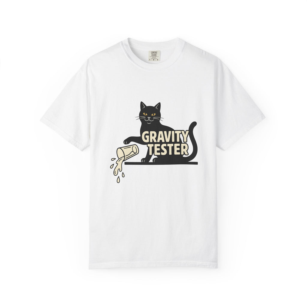 Black Cat Cat Humor Gift Cartoon Kitty Feline Fan Comic Retro Spilled Glass T-Shirt