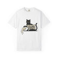Black Cat Cat Humor Gift Cartoon Kitty Feline Fan Comic Retro Spilled Glass T-Shirt