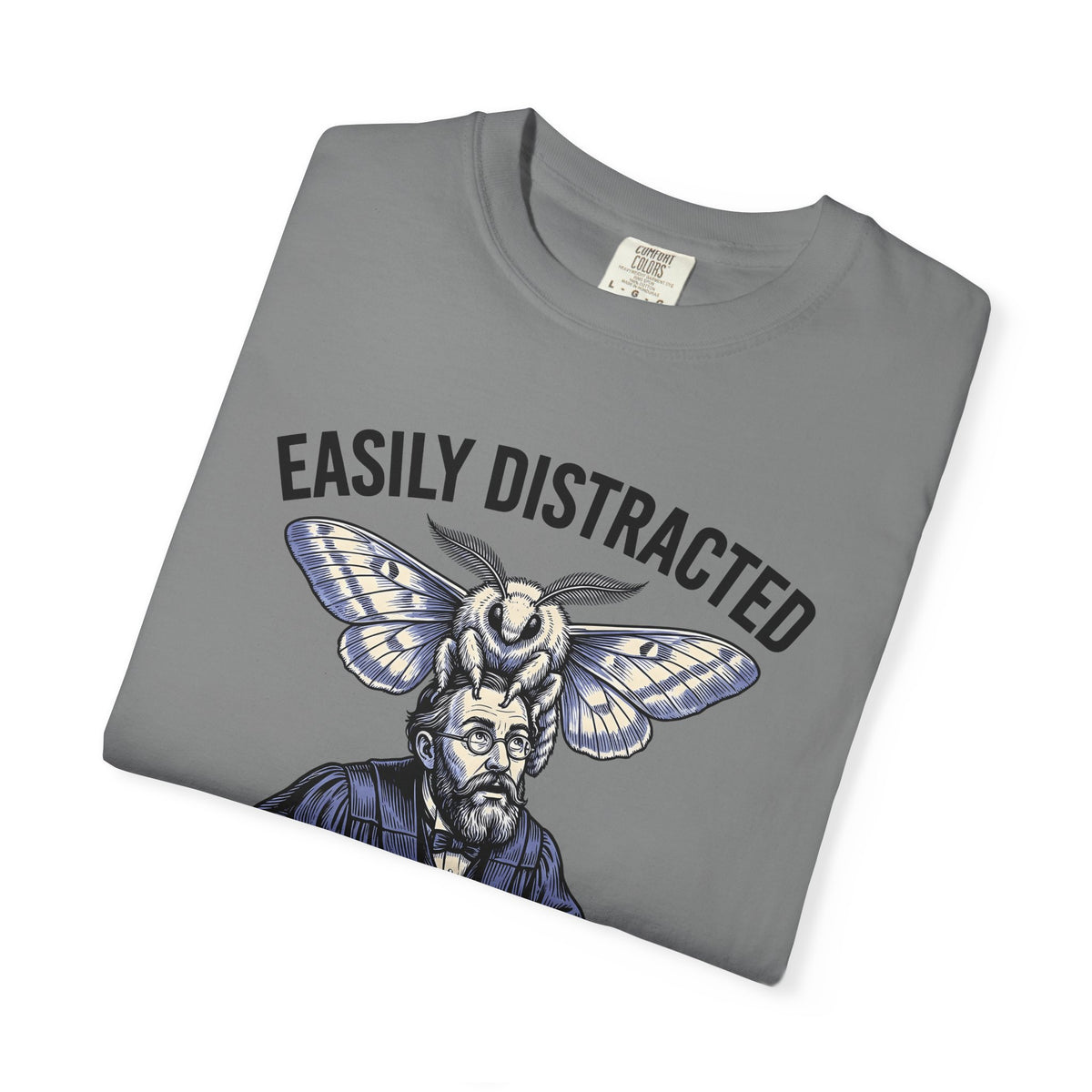 Winged Cryptid T-Shirt Funny Life Science Gift Women Retro T-Shirt Mothman T-Shirt Humor Fan Vintage T-Shirt Biology Graphic Line Art Open Novel