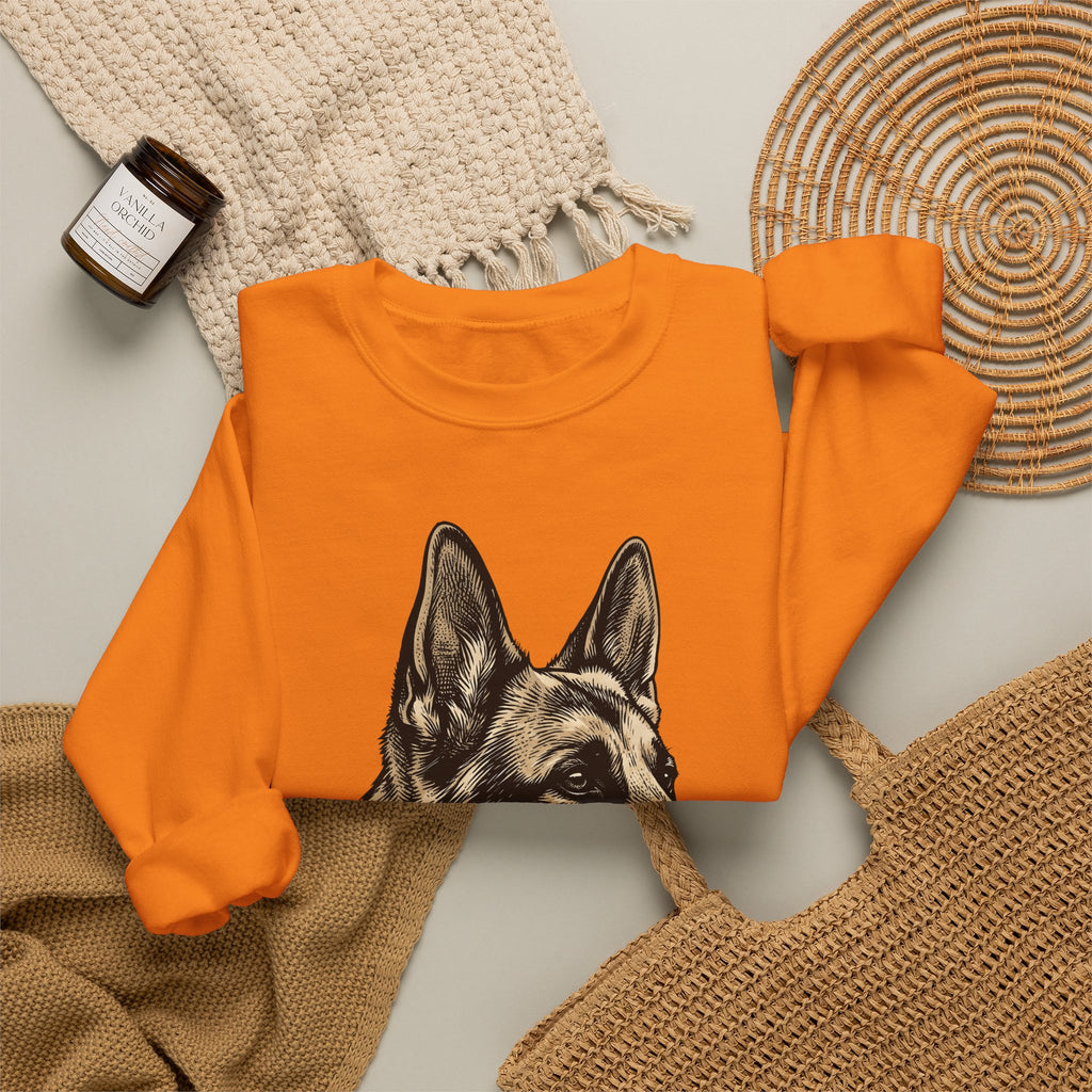 German Shepherd Sweatshirt Dog Pets Gift Women Hand Drawn Sweatshirt Alsatian Sweatshirt Dog Fan Illustrated Graphic Dog Design Vintage Animal Portrait
