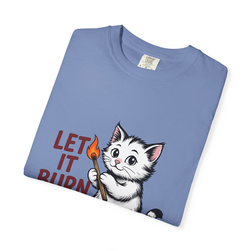 Cute Cat T-Shirt Cat Humor Gift Women Cartoon T-Shirt Kitten T-Shirt Feline Fan Cartoonish T-Shirt Funny Graphic Vintage Matchstick T-Shirt
