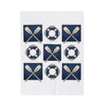 Paddle Oars Pattern Blanket Sports Boating Gift Women Nautical Blanket Oar Blanket Athlete Fan Maritime Blanket Sailboat Graphic Vintage Lifebuoy