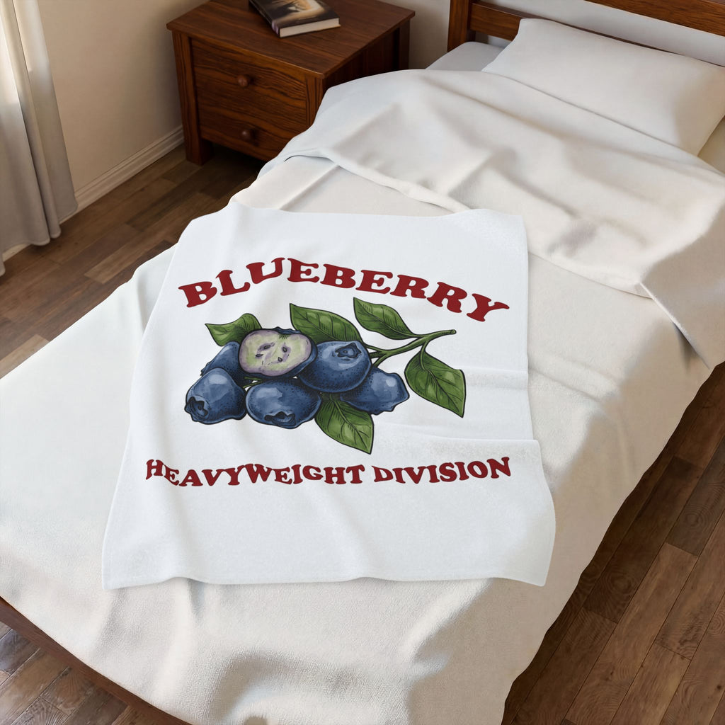 Blueberry Sprig Blanket Fruit Cooking Gift Women Sketch Blanket Blueberries Blanket Fruit Fan Drawing Design Line Art Greenery Blanket