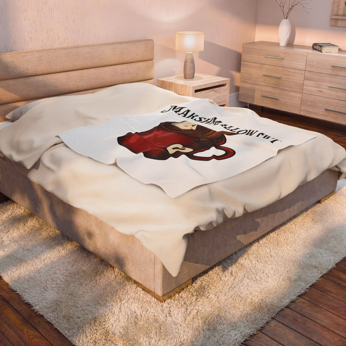 Warm Chocolate Blanket Blanket Desserts Relaxation Gift Women Classic Blanket Hot Chocolate Blanket Pastry Fan Vintage Blanket Calm Graphic Line Art