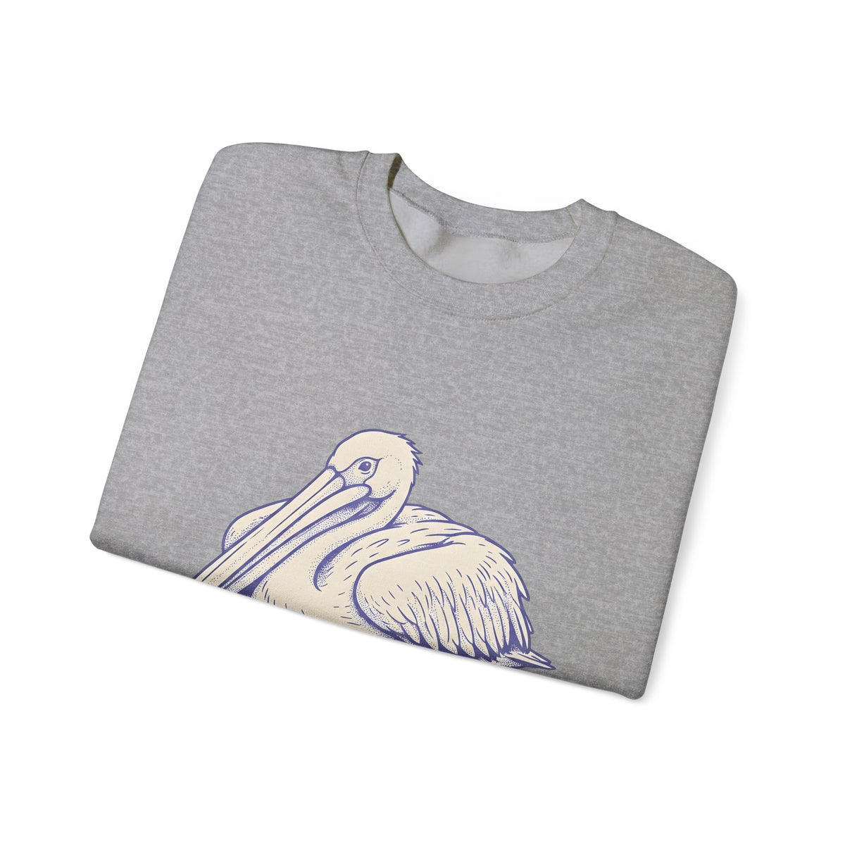 Pelican Bird Sweatshirt Funny Fauna Gift Women Cartoon Sweatshirt Pouchbill Sweatshirt Humor Fan Comic Sweatshirt Wildlife Graphic Hand Drawn Creature Art