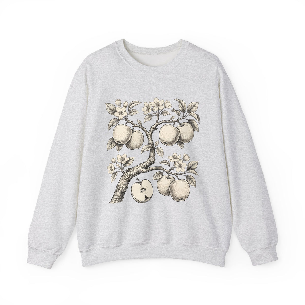Apple Tree Sweatshirt Cottagecore Nature Gift Women Botanical Sweatshirt Apple Sweatshirt Rustic Fan Floral Sweatshirt Environmental Graphic Vintage Blossom