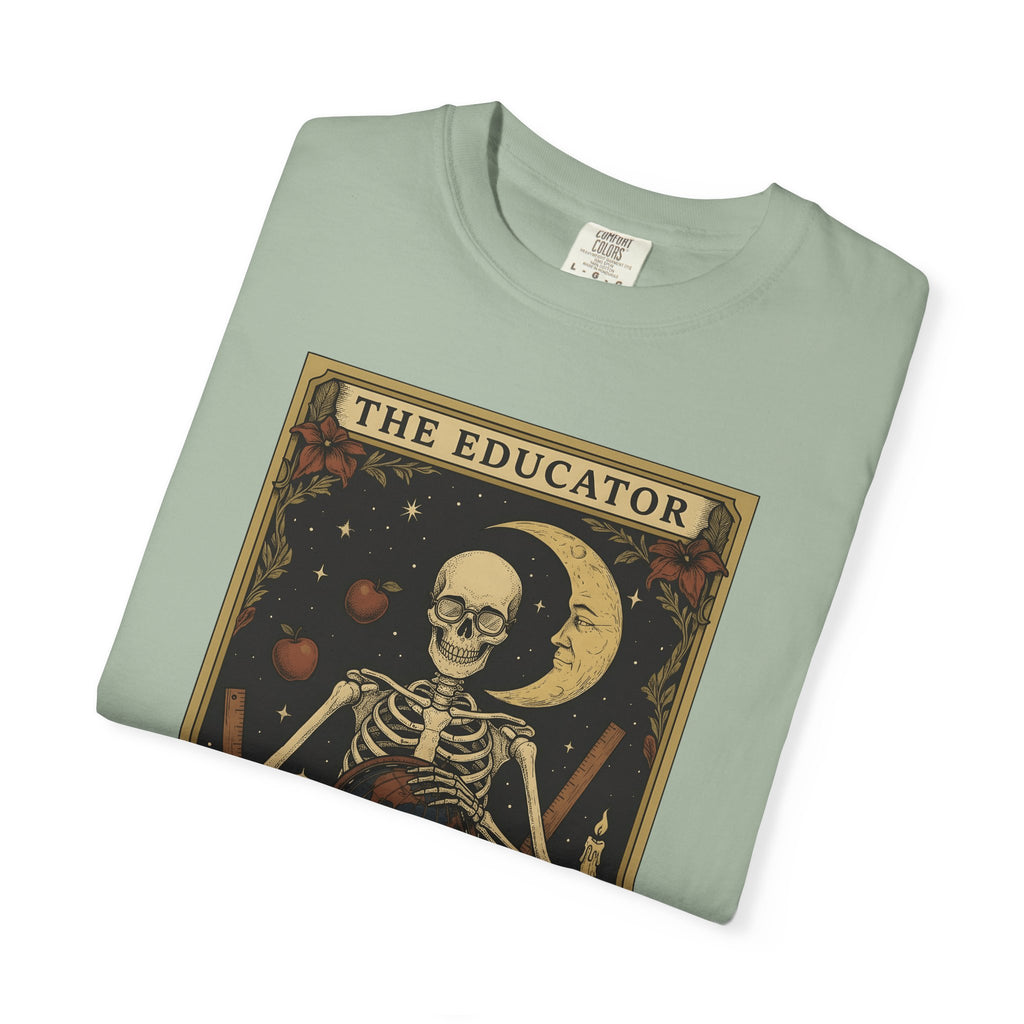 Skull Instructor T-Shirt Teacher Dark Gift Women Retro T-Shirt Skeleton T-Shirt Educator Enthusiast Vintage T-Shirt Gothic