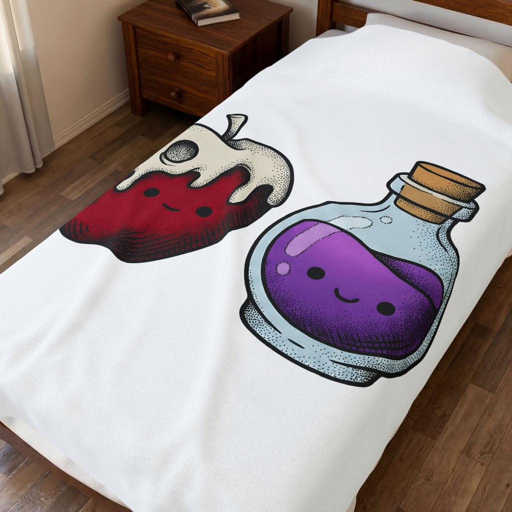 Deadly Fruit Elixir Blanket Halloween Halloween Gift Women Cartoon Blanket Poison Drink Blanket Halloween Fan Comic Blanket Spooky Graphic Hand
