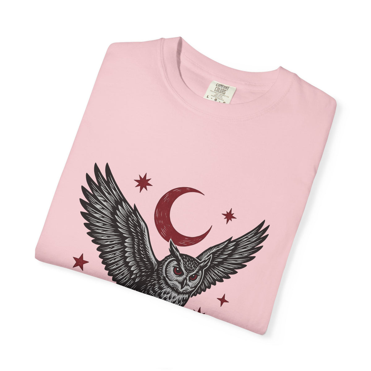 Moon Owl T-Shirt Gothic Creatures Gift Women Classic T-Shirt Owl T-Shirt Dark Fan Vintage T-Shirt Beast Graphic Ink Shines T-Shirt