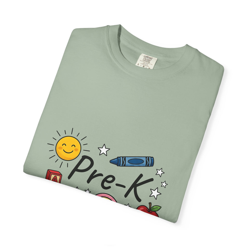 School Items T-Shirt Teacher Kindergarten Gift Women Line Art T-Shirt School Supplies T-Shirt Educator Enthusiast Illustration T-Shirt Preschool