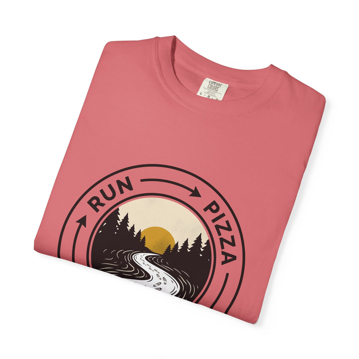 Hiking Trail Sports Jogging Gift Sketch Trail Athlete Enthusiast Drawing Runner Cartoon T-Shirt