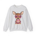 Buck Sweatshirt Moms Creature Gift Women Ink Sweatshirt Deer Sweatshirt Mother Fan Tattoo Sweatshirt Beast Graphic Fantasy Petals Sweatshirt