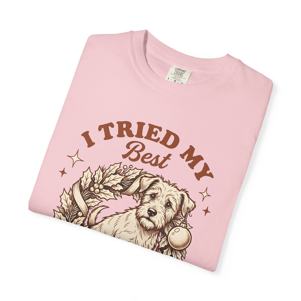 Dog Garland T-Shirt Christmas Pets Gift Women Classic T-Shirt Dog Swag T-Shirt Xmas Fan Doggy Graphic T-Shirt Doodle Bauble T-Shirt