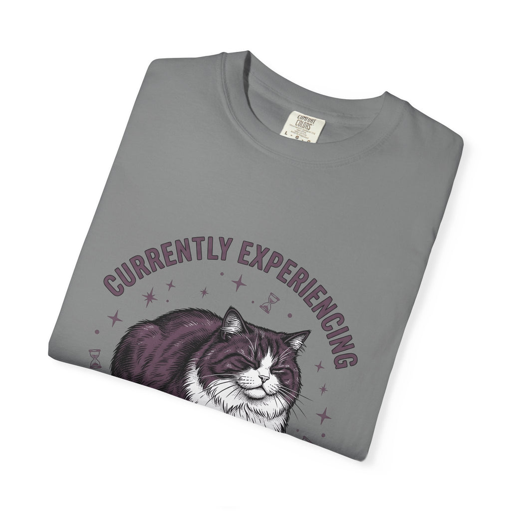 Fluffy Cat Cat Humor Gift Hand Drawn Kitten Cat Fan Feline Funny Vintage Stars T-Shirt