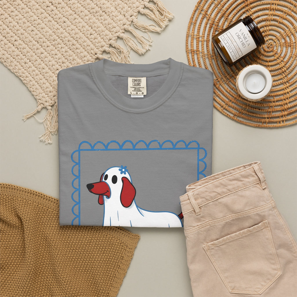 Dachshund Ghost Halloween Dog Gift Cartoon Wiener T-Shirt