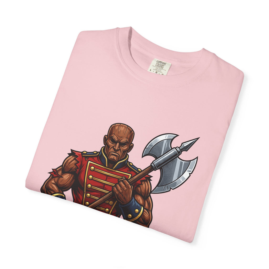 Wooden Soldier T-Shirt Christmas Festive Gift Women Sketch T-Shirt Tin Soldier T-Shirt Holiday Fan Drawing Graphic T-Shirt Hand Drawn War Axe