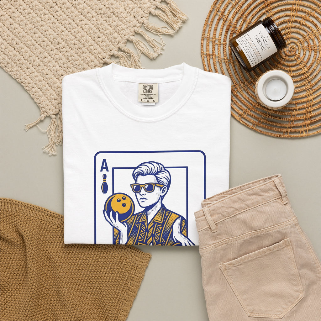 Bowling Pin Card T-Shirt Sports & Activities Recreation Gift Women Minimalist T-Shirt Bowling Scorecard T-Shirt Athlete Fan Simple T-Shirt Leisure