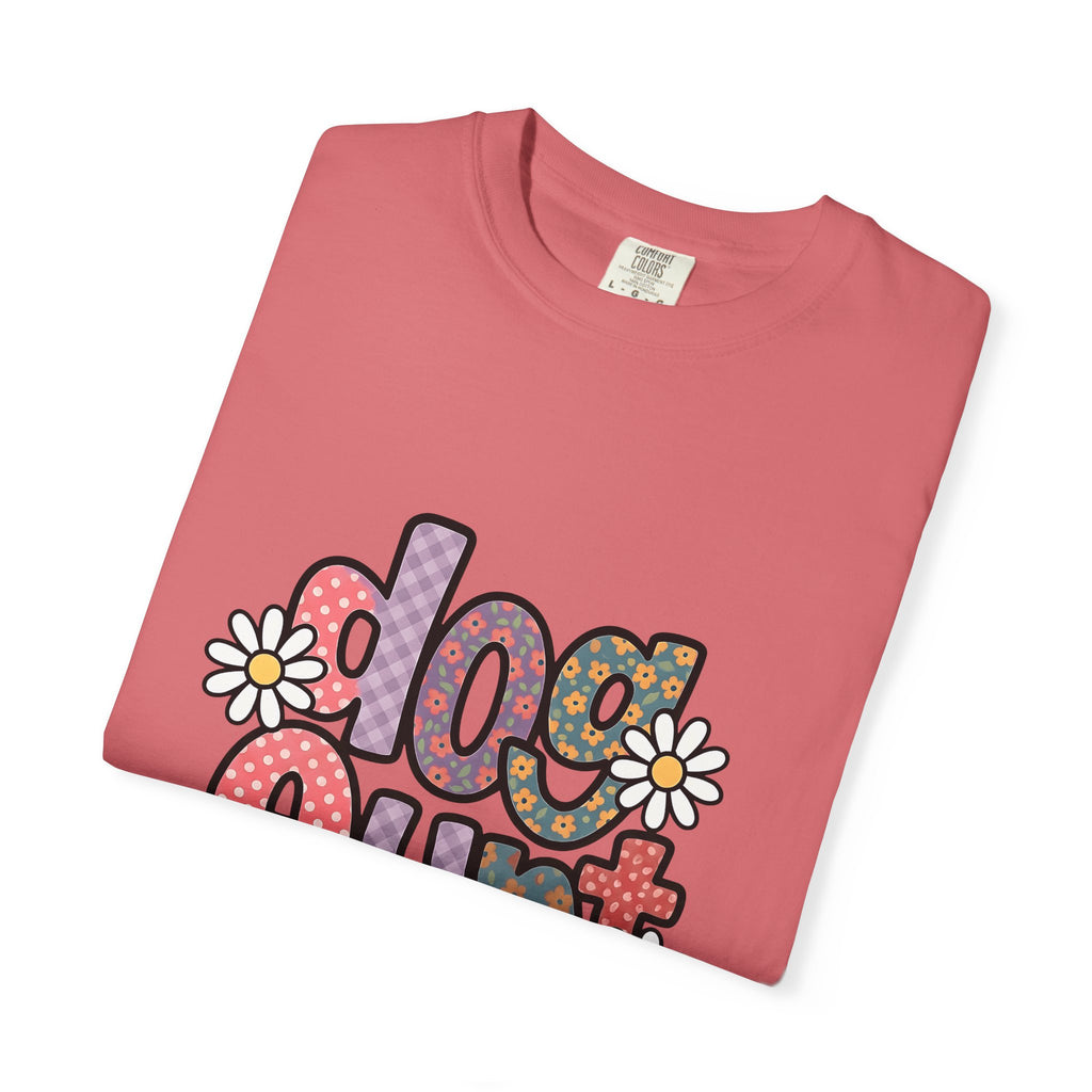 Floral Lettering Print T-Shirt Dog Niece Gift Women Sketch T-Shirt Typography T-Shirt Dog Fan Hand Drawn T-Shirt Niece Graphic Cartoon Chamomile