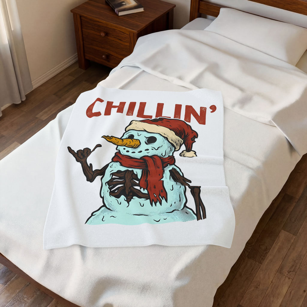 Skull Snowman Blanket Christmas Cold Gift Women Comic Blanket Skeleton Snowman Blanket Xmas Fan Cartoon Blanket Frosty Graphic Retro Christmas Hat