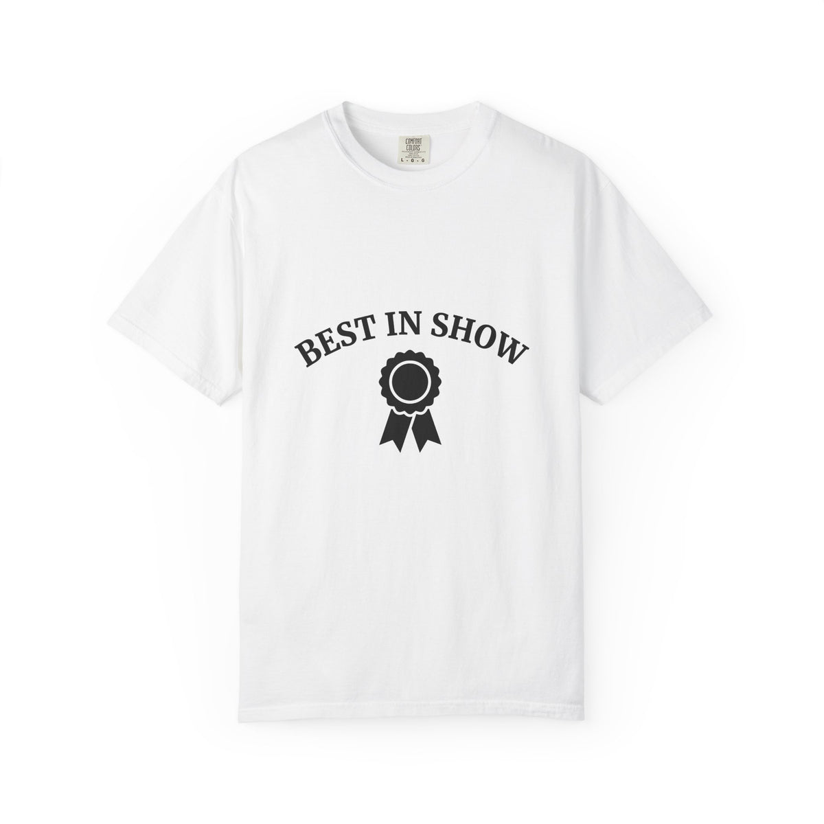 Award Ribbon T-Shirt Dog Competition Gift Women Minimalist T-Shirt Rosette T-Shirt Dog Fan Simple T-Shirt Championship Graphic Retro Badge T-Shirt