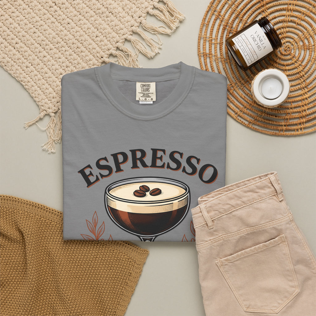 Espresso Martini T-Shirt Coffee Liquor Gift Women Retro T-Shirt Martini T-Shirt Coffee Fan Cocktail T-Shirt Alcoholic Drink Graphic Sketch Coffee