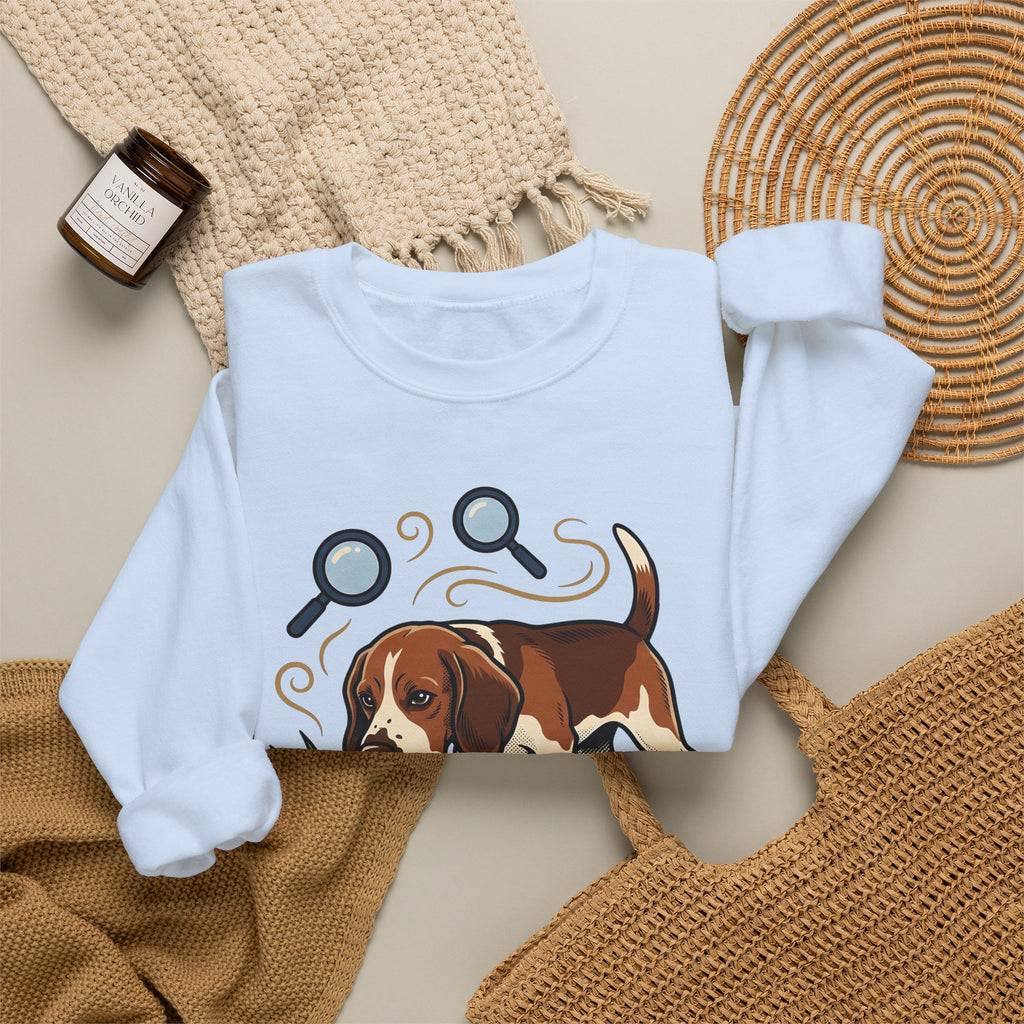 Beagle Pet Sweatshirt Dog Comedy Gift Women Animated Sweatshirt Hound Sweatshirt Dog Fan Cartoon Sweatshirt Humor Graphic Classic Loupe Sweatshirt