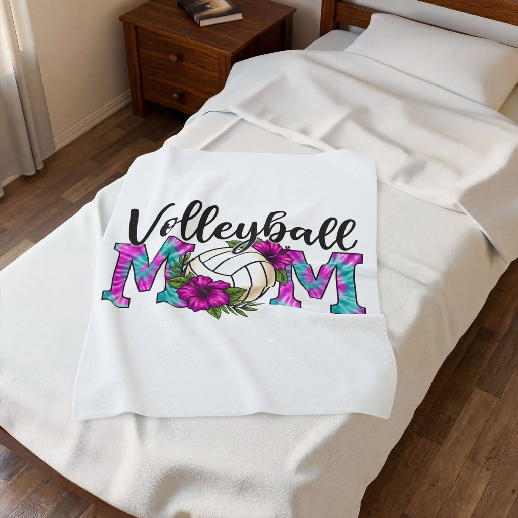 Volleyball Floral Blanket Volleyball Mom Sports Gift Women Tie Dye Blanket Volleyball Blanket Volleyball Enthusiast Batik Blanket Athletic Graphic
