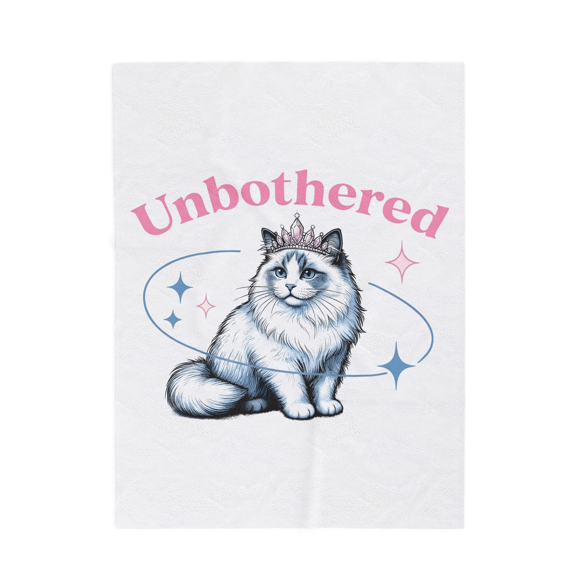 Crowned Cat Blanket Cat Princess Gift Women Trending Blanket Kitty Blanket Cat Fan Feline Blanket Royal Graphic Vintage Sparkle Blanket