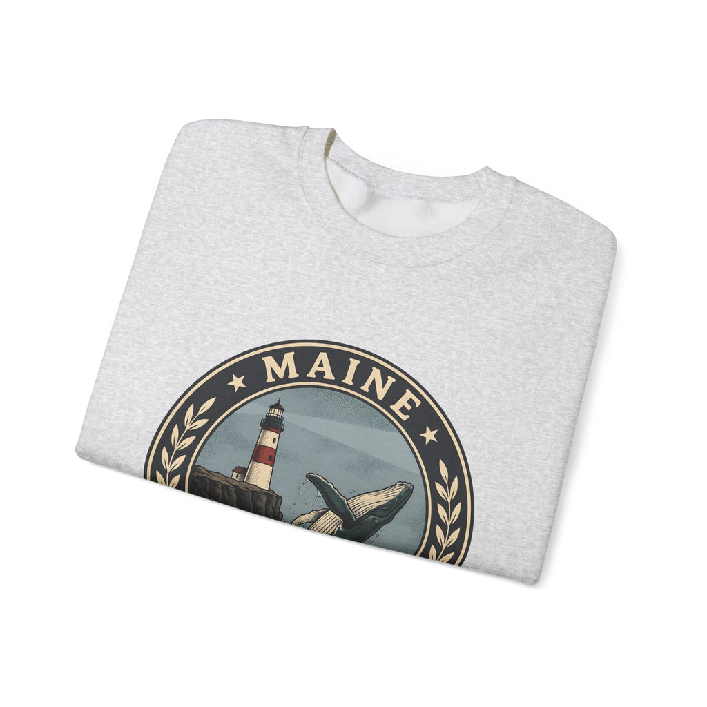 Whale Beacon Sweatshirt Maine Marine Gift Women Vintage Sweatshirt Whale Sweatshirt New England Enthusiast Distressed Sweatshirt Nautical Graphic Retro Sea
