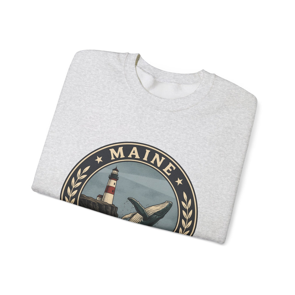 Whale Beacon Sweatshirt Maine Marine Gift Women Vintage Sweatshirt Whale Sweatshirt New England Enthusiast Distressed Sweatshirt Nautical Graphic Retro Sea