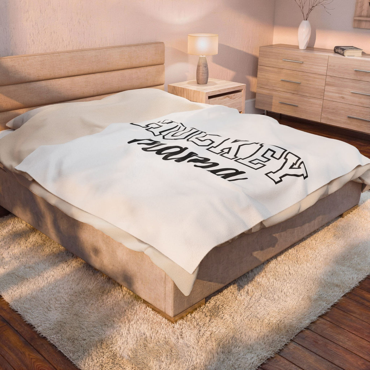 Varsity Lettering Blanket Moms Puck Sport Gift Women Thick Blanket Letterman Blanket Mom Fan Bold Blanket Hockey Graphic Classic Team Mom Blanket