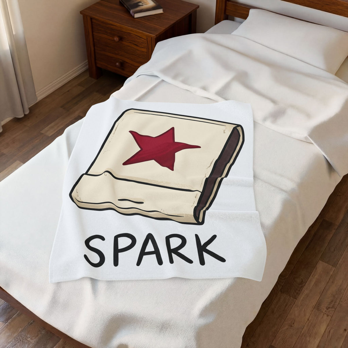 Matchbook Illustration Blanket Cute Quote Gift Women Sketch Blanket Matchcover Blanket Kawaii Fan Doodle Blanket Inspirational Graphic Simple Star