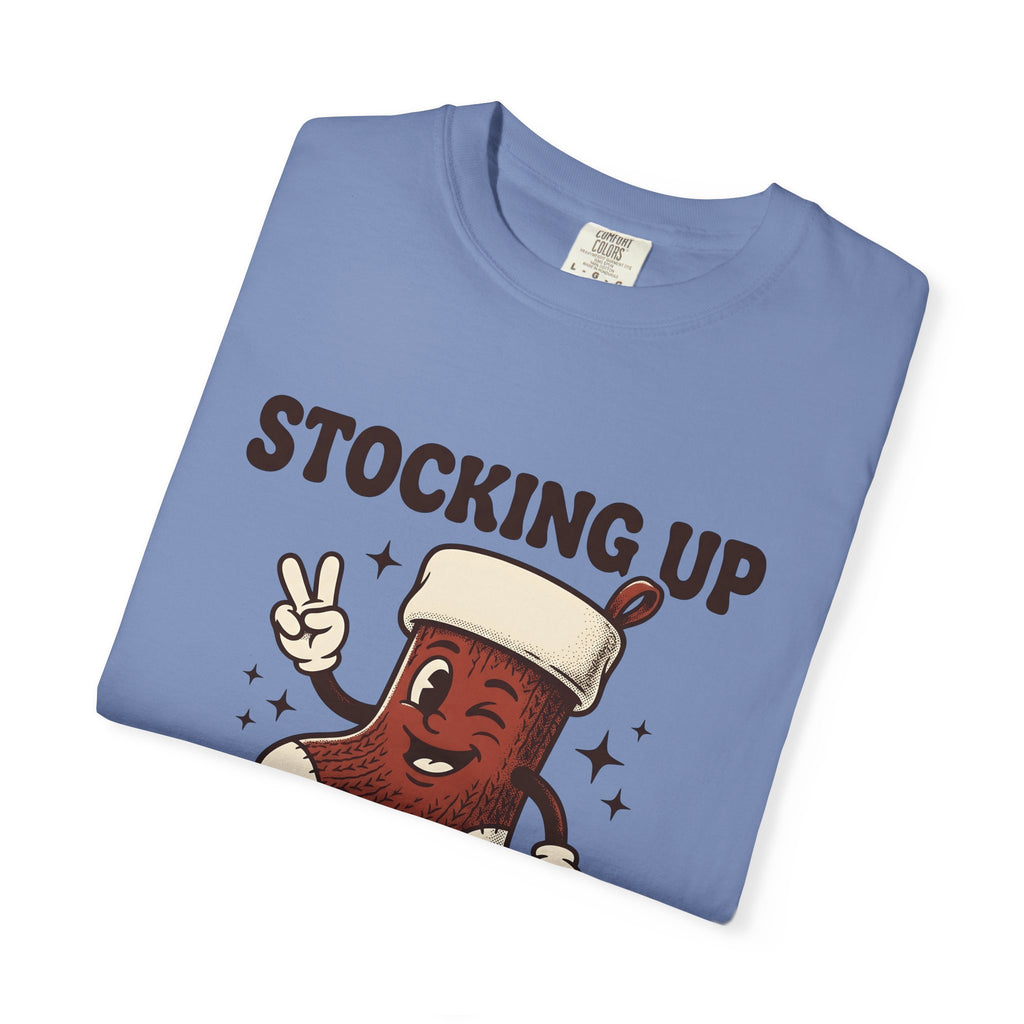 Christmas Stocking Character Christmas Humor Gift Vintage Stocking Holder Christmas Fan Retro T-Shirt