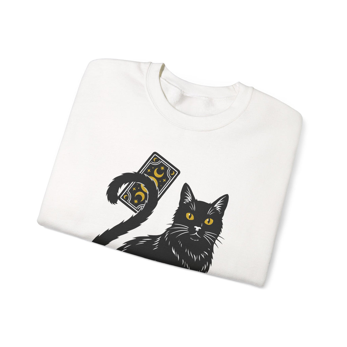 Black Cat Sweatshirt Cat Witchcraft Gift Women Mystical Sweatshirt Cat Sweatshirt Feline Fan Occult Graphic Vintage Tarot Card Sweatshirt