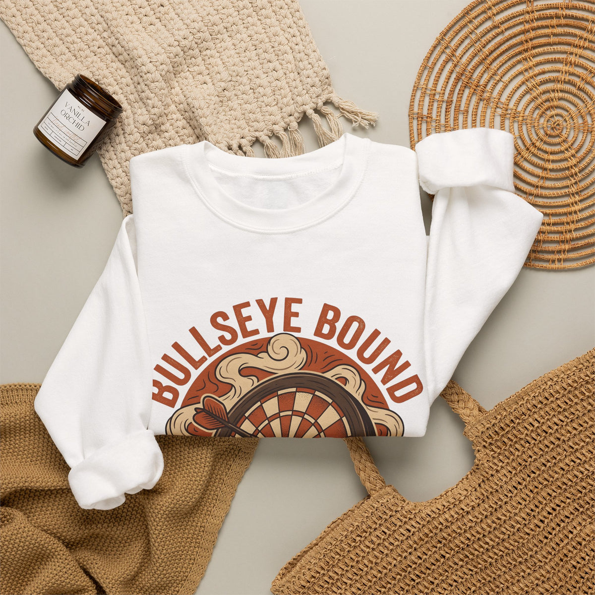 Darts Board Sweatshirt Sports Satire Gift Women Throwback Sweatshirt Dartboard Sweatshirt Athlete Fan Vintage Sweatshirt Parody Graphic Heritage Throwing Dart