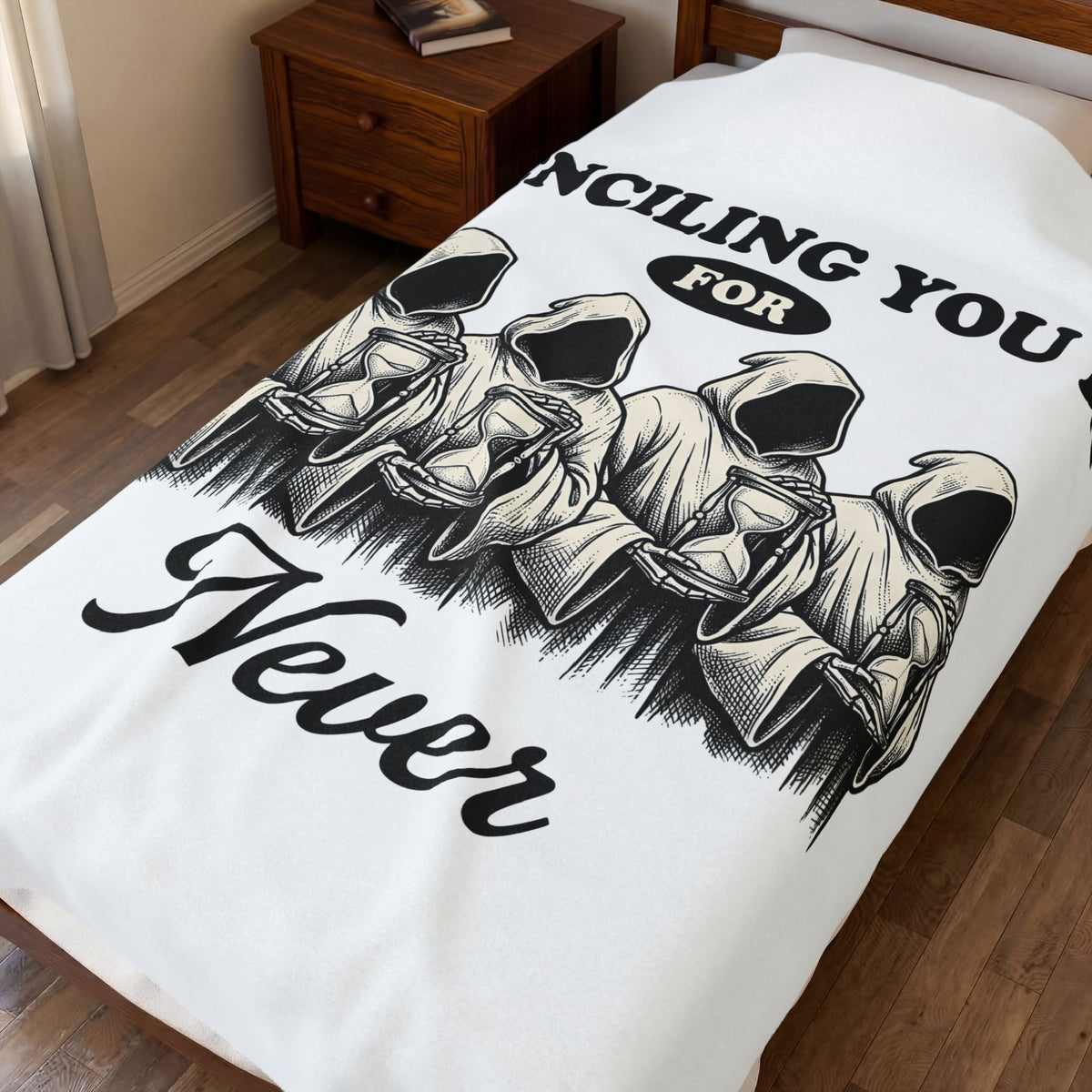 Reaper Skull Blanket Halloween Ghost Gift Women Eerie Blanket Grim Reaper Blanket Horror Fan Spooky Blanket Specter Graphic Old School Sand Timer