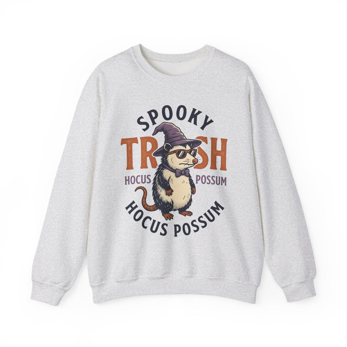 Possum Wizard Halloween Animal Gift Vintage Opossum Spooky Fan Retro Creature Hand Drawn Sweatshirt