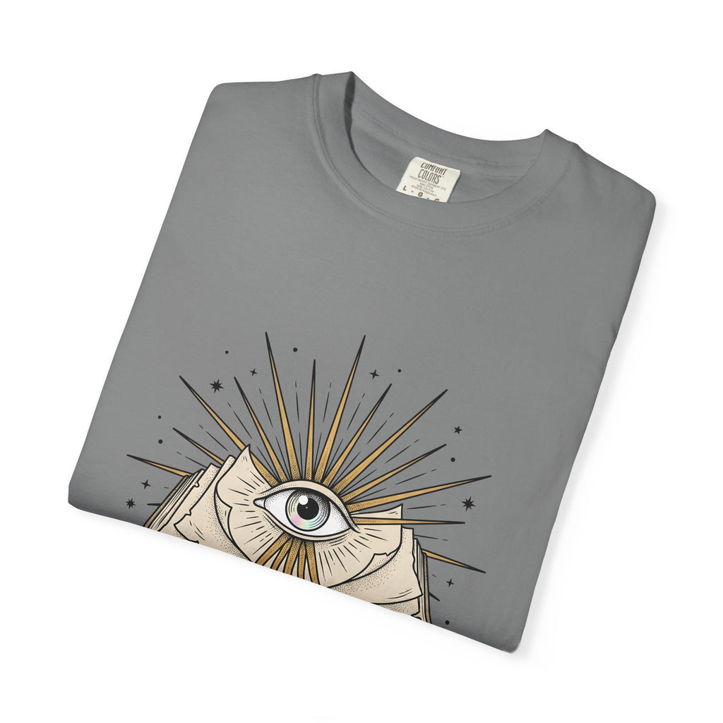 Magic Eye Journal T-Shirt Boho Chic Metaphysical Gift Women Ink T-Shirt Stereogram T-Shirt Hippie Enthusiast Tattoo T-Shirt Spiritual Graphic Retro