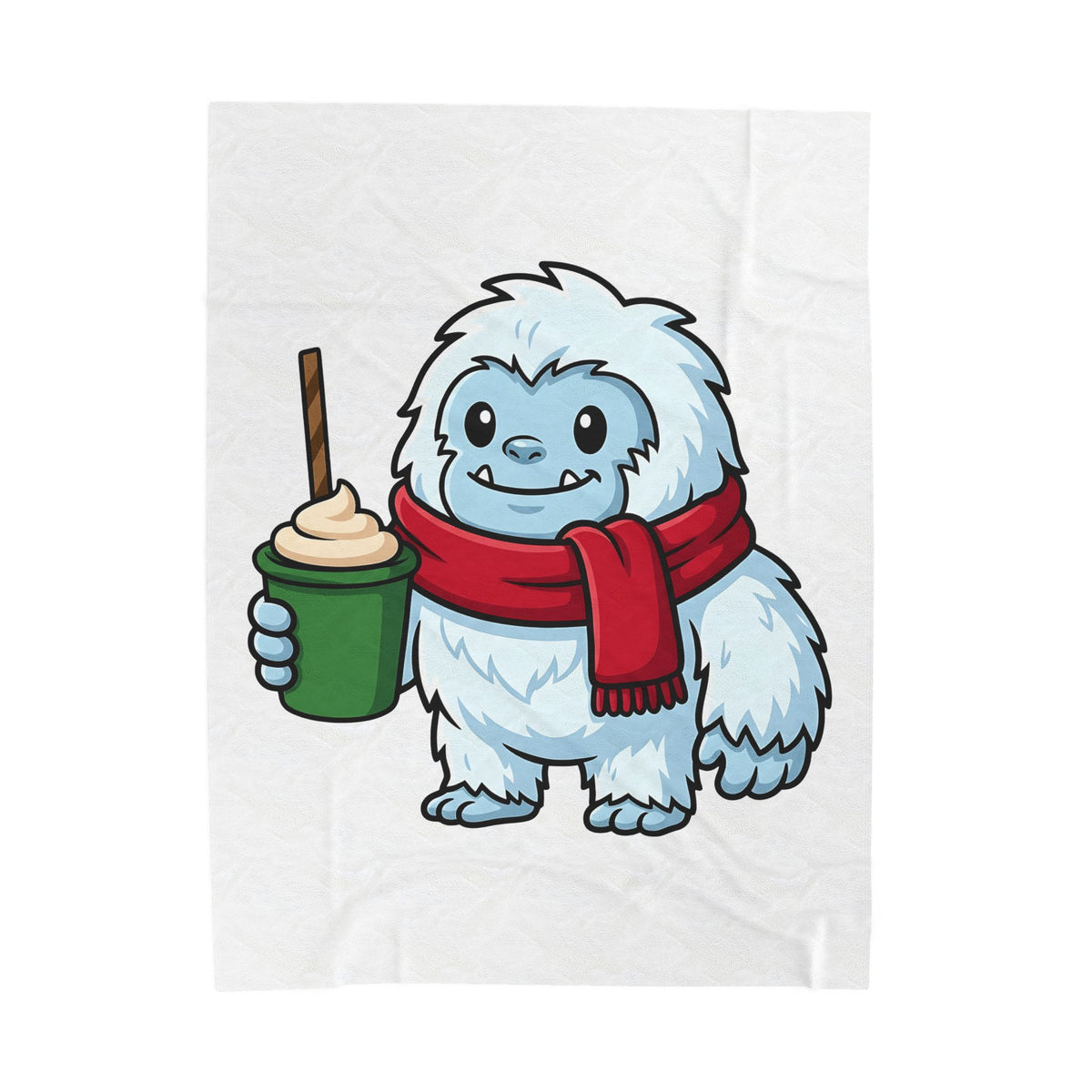 Abominable Snowman Christmas Holiday Gift Comic Yeti Xmas Fan Cartoon Holiday Chibi Blanket