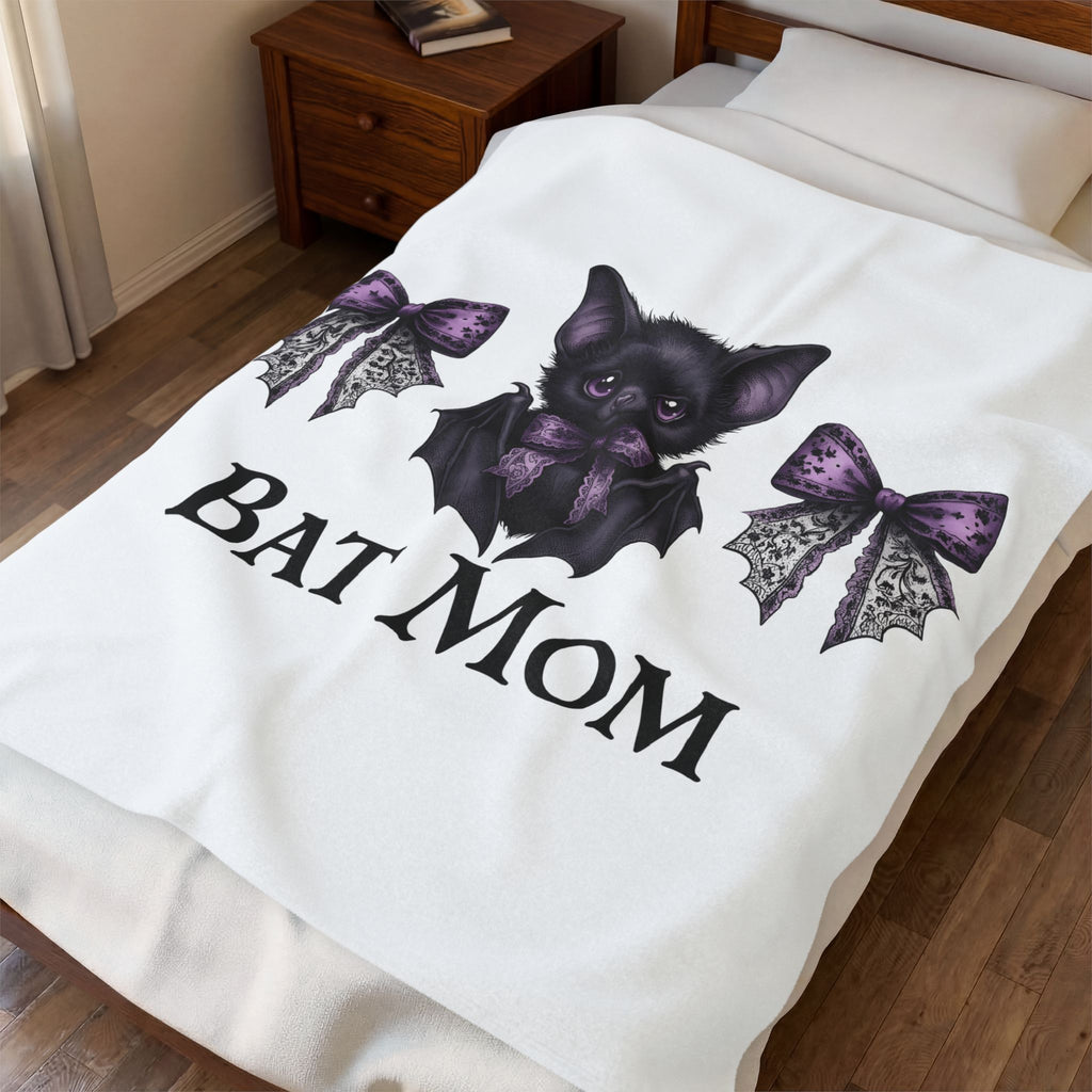 Sweet Bat Halloween Occult Gift Anime Vampire Horror Fan Manga Esoteric Hand Drawn Frill Blanket