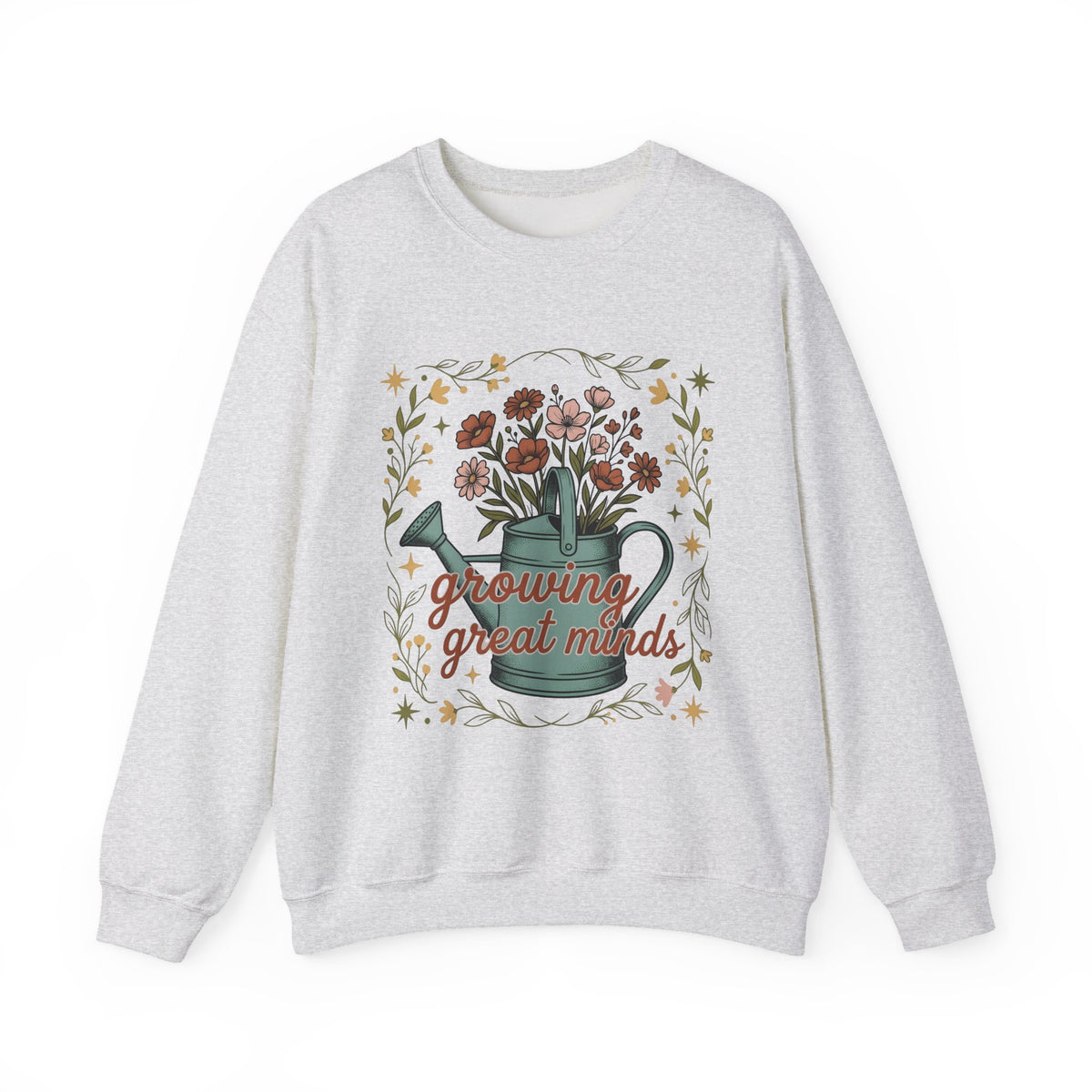 Watering Can Bouquet Sweatshirt Teacher Horticulture Gift Women Line Art Sweatshirt Flower Arrangement Sweatshirt Educator Enthusiast Illustration Design