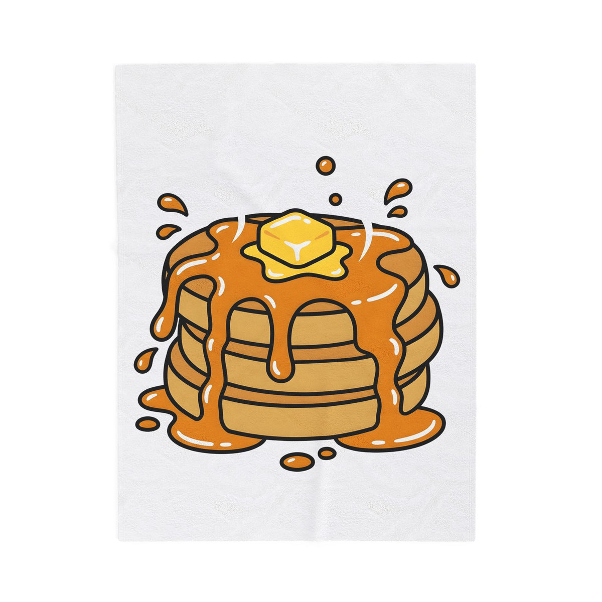 Pancake Stack Desserts Breakfast Gift Cartoon Pancakes Sweets Fan Cartoony Morning Bold Syrup Blanket