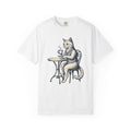 Cat Mocha T-Shirt Coffee Creature Gift Women Nostalgic T-Shirt Kitten T-Shirt Coffee Fan Animal Graphic Doodle Café Bench T-Shirt