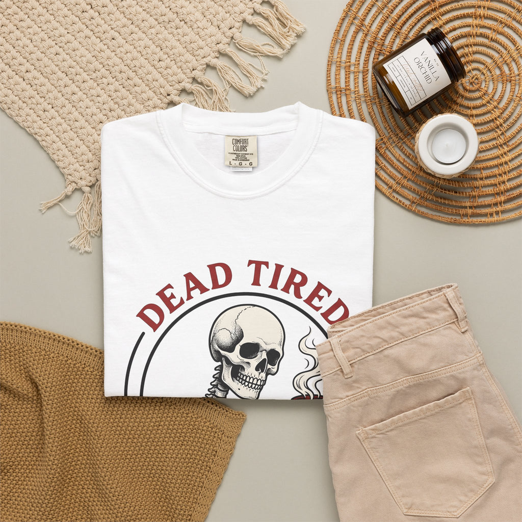 Skeleton Coffee Halloween Coffee Gift Tattoo Skull Coffee Horror Fan Traditional Caffeine Vintage T-Shirt
